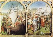 Hans Memling The Martyrdom of St Ursula's Companions and The Martyrdom of St Ursula oil painting artist